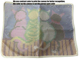 MeetBSelf Latch Hook Rug Kits Crocheting Carpet Rug Cats Acrylic Yarn Pre-Printed Canvas Cushion Mat Crochet Tapestry Sofa Decor MeetBSelf