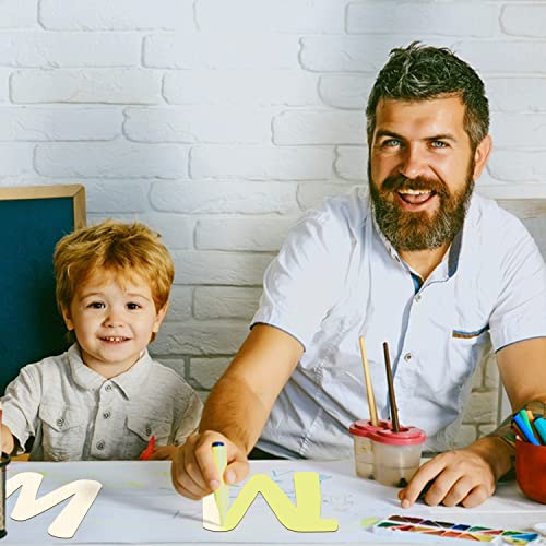 She Love 6 inch Wooden Letters 26Pcs Wooden Alphabet Letter for Crafts Unfinished Wood Letters for Home Wall Decor Kids Arts Painting DIY Learning She Love