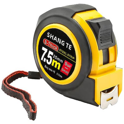 Tape Measure 25 ft, Steel Measuring Tape, Measuring Tape Retractable, 25-Foot Basics Self-Locking Measurement Tape, Self Lock Auto Lock Tape Rule