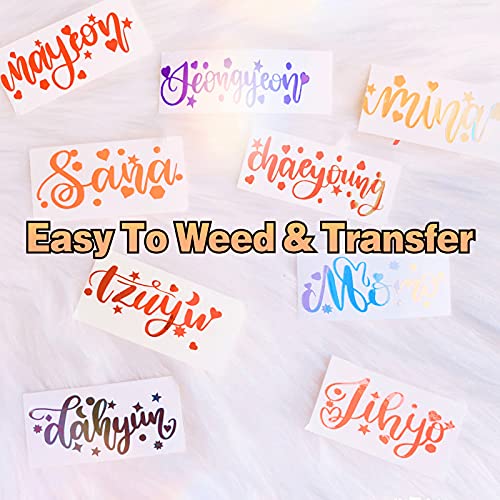 Lya Vinyl 16 Pack Holographic Vinyl Set for Cricut - 12" x 12" Permanent Holographic Vinyl Sheets for Decor Sticker, Party Decoration, Car Decal Lya Vinyl