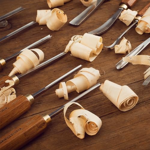 IMOTECHOM 12-Pieces Woodworking Wood Carving Tools Chisel Set with Wooden Box, Razor Sharp CR-V 60 Steel Blades IMOTECHOM
