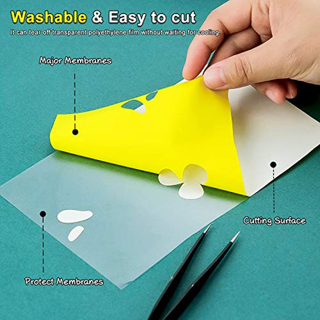 CAREGY HTV Vinyl Bundle Heat Transfer Vinyl 12"x10" - 45 Pack Includes 30 Pack Assorted Colors Sheets and 2 Sheets Teflon, Iron On Vinyl for DIY CAREGY