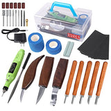 Upgrade 38 PCS Wood Carving Kit,Wood Carving Tool, Wood Carving Knife Set & Electric Polishing Machine,Including Tool Box,for Beginner and Carpenter RXSDUS