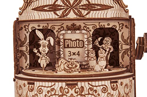 Wood Trick Fairy Theater Happy Birthday Wooden Music Box Kit - w/Fairy Characters - Hand Crank - 3D Wooden Puzzle for Adults and Kids to Build - DIY Wood Trick