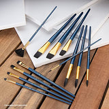 Royal & Langnickel - 9300 Series 10760:Zip N' Close 12-Piece Black Taklon Brush Set 1 - RSET-9301 Royal & Langnickel