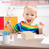 22 Pcs Unfinished Wood Box for Crafts with Magnetic Hinged Lid 3.5 x 3.5 x 2 Inch Wooden Square Paintable Box with 10 Pcs Paint Brushes 4 Sheets Roowest