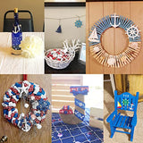 yueton 36PCS 3 Styles Nautical Themed Unfinished Wood Cutouts Wood Slices Wood Chips, Sailboat Rudder Anchor Wooden Cutouts, Wooden Hanging yueton
