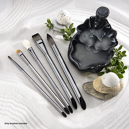 Royal & Langnickel Zen Short-Handle Round Wash Variety Watercolor Brush Set, 5pc Royal & Langnickel