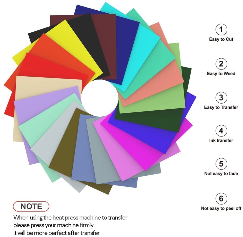 SPECUT XINPOCUT infusible Transfer Ink Sheets(21pcs/Set, 12''x12'') - Solid Color Paper Sublimation for Cricut Mug Press, Silhouette Cameo or Heat SPECUT