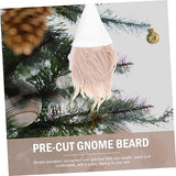 COHEALI 1 Set Braid Suit Hand Made Gnome Beards Craft Fur Gnomes Beard Mini Unfinished Wooden Balls Faux Dwarf Beard Faux Fur Fabric Craft DIY Gnome COHEALI