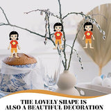 Wooden Boy Girl Cutout 50pcs Wood Female Shapes Unfinished Wooden Cutout Blank Wooden Slices for DIY Painting Staining Burning Crafts Projects DIY HOMSFOU