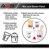ABN Home and Automotive Paint Mixing Cups Kit - 40pc Complete Epoxy Mixer Set for Measuring Pouring Resin Oil and Paint ABN