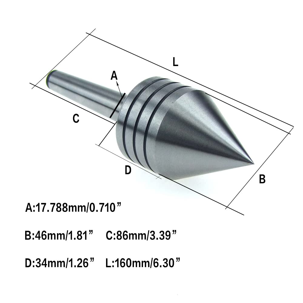HFS (R) Heavy Duty Live Tailstock Center (#2 Morse Taper) - WoodArtSupply