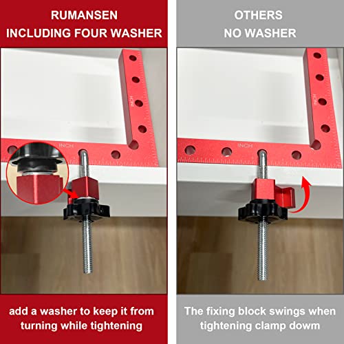 Rumansen 90 Degree Clamping Squares Woodworking Corner Clamps Square Carpenter Clamping Aluminum Alloy Right Angle Clamp 5.5"X5.5" (140mmX140mm) For - WoodArtSupply