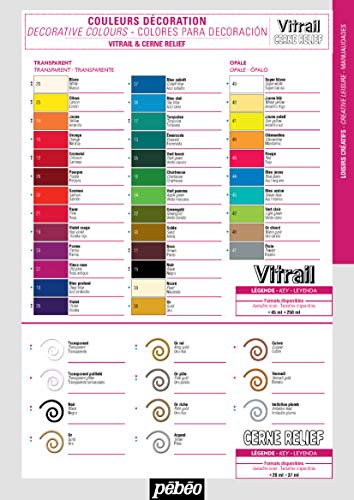 Pebeo Vitrail, Cerne Relief Dimensional Paint, 20 ml Tube with Nozzle - Rich Gold, 0.67 Fl Oz (Pack of 1) Pebeo