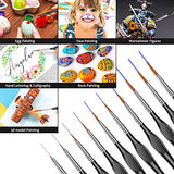 Miniature Paint Brushes,10Pcs Small Fine Tip Paintbrushes, Micro Detail Paint Brush Set, Triangular Grip Handles Art Brushes Perfect for Acrylic, Cocoaland