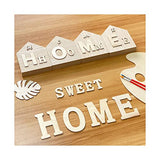 6 Inch 4 Pieces Unfinished Wooden House Shaped Blocks for Crafts Blank Wood House Freestanding Mother's Day Memorial Sign，1 Inch Thick MDF Cregugua