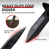 DR.ÖTEK Metal Detector Shovel for Digging, Heavy Duty Double Serrated Digging Tool with Carry Sheath, Digger Trowel for Gardening, Camping, DR.ÖTEK