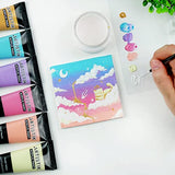 ARTISTIK Acrylic Paint Tube Set of 32-22ml Paint Tubes with 3 Brushes for Adults, Kids and Artists - Non-Toxic Artist Quality Paints for Canvas ARTISTIK