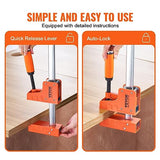 VEVOR Bar Clamps for Woodworking, 2-Pack 50" Parallel Clamp Set, F Clamp with 1100 lbs Load Limit, Even Pressure, High-strength Plastic and Carbon VEVOR