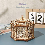 ROKR 3D Wooden Puzzles for Adults Mechanical Music Box-Secret Garden, DIY Rotating Music Box Model Building Kits for Teens, DIY Crafts/Hobbies/Gifts ROKR