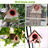 kathson Bird House for Outside Clearance Parakeet Nesting Box Wooden Houses Hanging Wood Breeding Outdoor Parrot Birdhouse Natural Aviary Cage kathson
