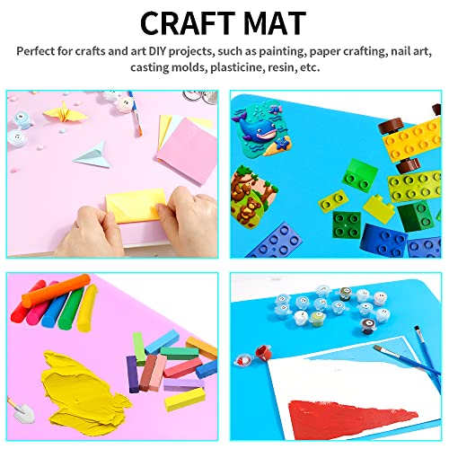 Silicone Sheets for Crafts, 15.7 inchx 11.8 inch Clay Resin Art Mat A3 Large Nonstick Silicone Craft Mat for Playdoh Epoxy Resin Jewlery Casting
