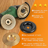 BLEKOO 4PC Angle Grinder Wood Carving Disc Set, for 4" or 4 1/2" Angle Grinder with 5/8" Arbor, Wood Shaper Carving Disc for Angle Grinder blekoo