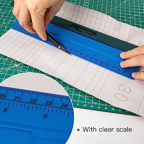 NEWISHTOOL Vinyl Wrap Squeegee for Vinyl, Big Size Wallpaper Smoothing Squeegee, 3 Pack 25CM Decals Squeegee with Ruler & Micro Suede Felt Edge for NEWISHTOOL