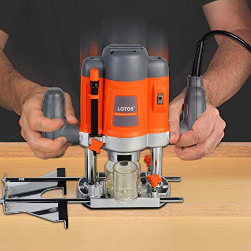 Lotos ER001 Electric Plunge Wood Router with Edge - WoodArtSupply