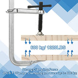 JMIATRY F Clamps 12 Inches Welding Clamps Steel Bar Clamp Heavy Duty Max Open 12-inch, Throat Depth 3 inch, 1320lbs Clamping Force, Pack of 2 JMIATRY