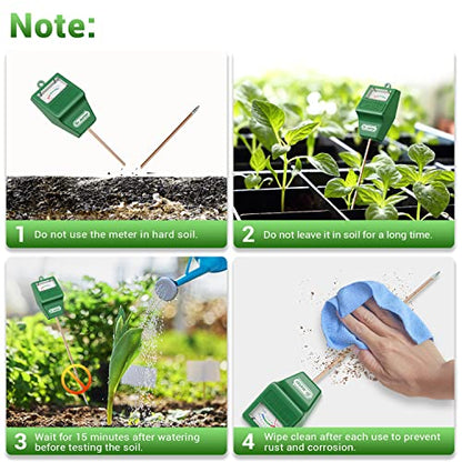 Dr.meter Soil Moisture Meter Tester for Plants, Long Probe Hygrometer Moisture Sensor for Houseplants Indoor Outdoor Garden Lawn Use - Plant Water