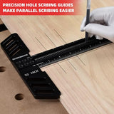 GOINGMAKE Woodworking T-Square 32 Inch Aluminum Alloy T Square Ruler 1/32" Hole Scrbing Guides Positioning Scribe Tool Precision Woodworking Ruler goingmake