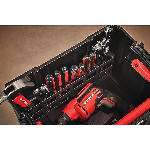 CRAFTSMAN VERSASTACK Tool Storage, Open Tote Case Crate Tool Box (CMST17809) - WoodArtSupply