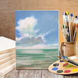 Frcctre 6 Pack 9 x 12 Inch Wood Canvas Panels, Unfinished Wooden Canvas Boards Wood Cradled Painting Panel Boards for Pouring, Art, DIY Crafts, Frcctre