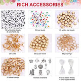 QUEFE 14000pcs, 136 Colors Clay Beads for Bracelet Making Kit Flat Round Polymer Clay Beads Spacer Heishi Beads for Jewelry Making with Pendant QUEFE