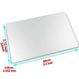 ebamaz Metal Business Cards Anodized Aluminum Plaque Plate 86X54X0.8mm (Silver,Blank,10PCS) ebamaz