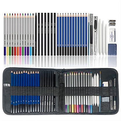 SoProPen Drawing Pencils, 40 Pieces Sketch Pencils Art Supplies for Kids Adults, Professional Colored Sketching Graphite Charcoal Watercolor Pencils - WoodArtSupply