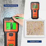 Stud Finder, Preciva Wall Scanner-8 in 1 Multifunctional Wall Detector with 6 Modes & 2 Functions for Studs, Wood, Metal, and AC Wires Detection (9V Preciva