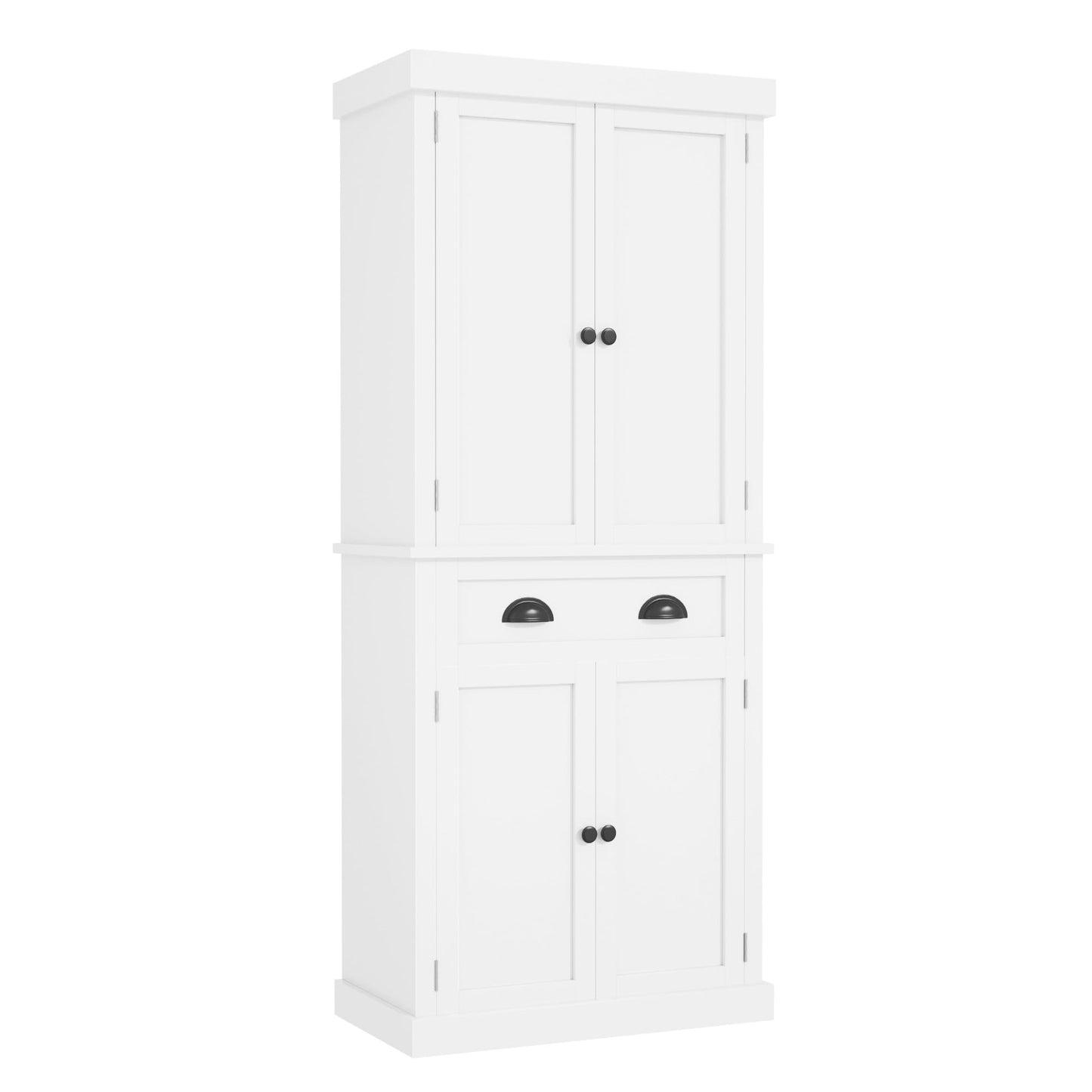 Flamaker 72" Kitchen Pantry Cabinet, Tall Pantry Storage Cabinet with Drawer and 4 Adjustable Shelves, Freestanding Pantry Cupboard Cabinet for - WoodArtSupply