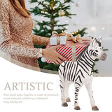 Dining Table Decor Wooden Zebra Figurines Carving Zebra Statue Handmade Animal Sculpture Wood Carving Horse Ornament African Wild Animal Statues for VILLCASE