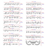 BENECREAT 4PCS 4x7 Inch Metal Engraving Stencils Letter Number Metal Stencils for Wood Carving, Drawings and Woodburning, Engraving and Scrapbooking BENECREAT
