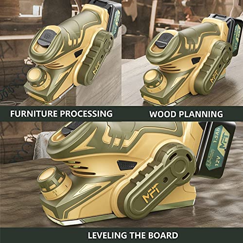 XtremepowerUS 12V Cordless Portable Planer 13,000 R/Min Electric Hand-Planer for Woodworking Planer Wood Planer Charger & Battery W/Storage Bag - WoodArtSupply