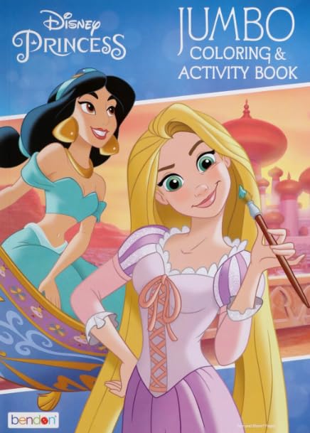 Disney Princess Coloring Book Set for Kids - Bundle with Activities, Stickers, and Games Featuring Disney Princesses Cinderella, Rapunzel, Ariel, Disney Princess