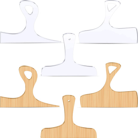 Maitys 3PCS Router Templates for Woodworking Large Charcuterie Board Handle Template Cutting Board Template Clear Acrylic Template Angled Curvy Maitys