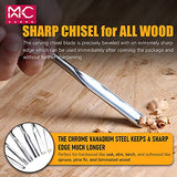 Woodworking 11 PC Carving Chisel Set with Wooden Storage Case - Gouges, Chisels and knifes for Hobbyists and Professional Wood Carving Tool MKC