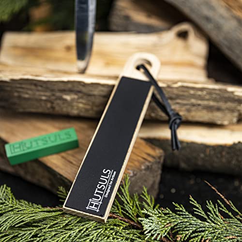 Hutsuls Pocket Knife Strop Kit - Get Razor-Sharp Edges with Pocket Leather Strop for Knife Sharpening, Easy to Use Knife Stropping Kit with Stropping Hutsuls