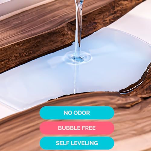 NASUBI 1.06 Gallon Clear Epoxy Resin - Upgraded Casting and Coating Resin Epoxy, No Bubbles, No Odor, Non Yellowing, 2 Part Resin Kit for Table Top,