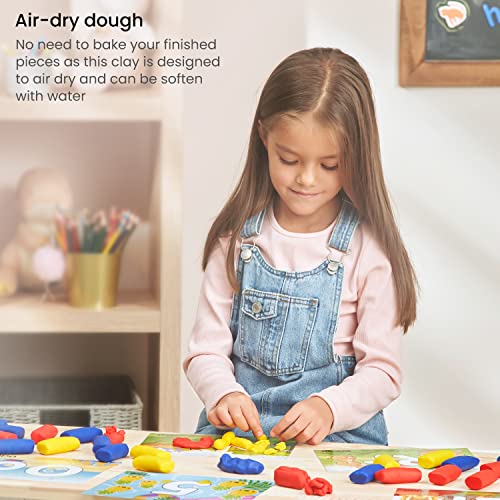 Arteza Kids Play Dough, Number Learning Dough Clay Kit, 12 Pieces, 0.8 oz, Red, Yellow, and Blue, 10 Numeric Cards, Art Supplies for Kids Arteza Kids