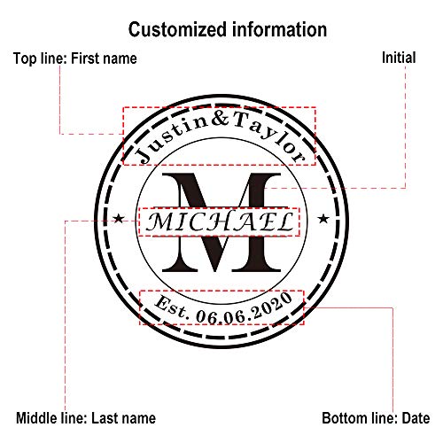 Personalized Coasters, Custom Engraved Wood Coasters for Drinks, Monogram Coasters with Holder, Wedding Gifts, Parents Gifts (M) Mojia